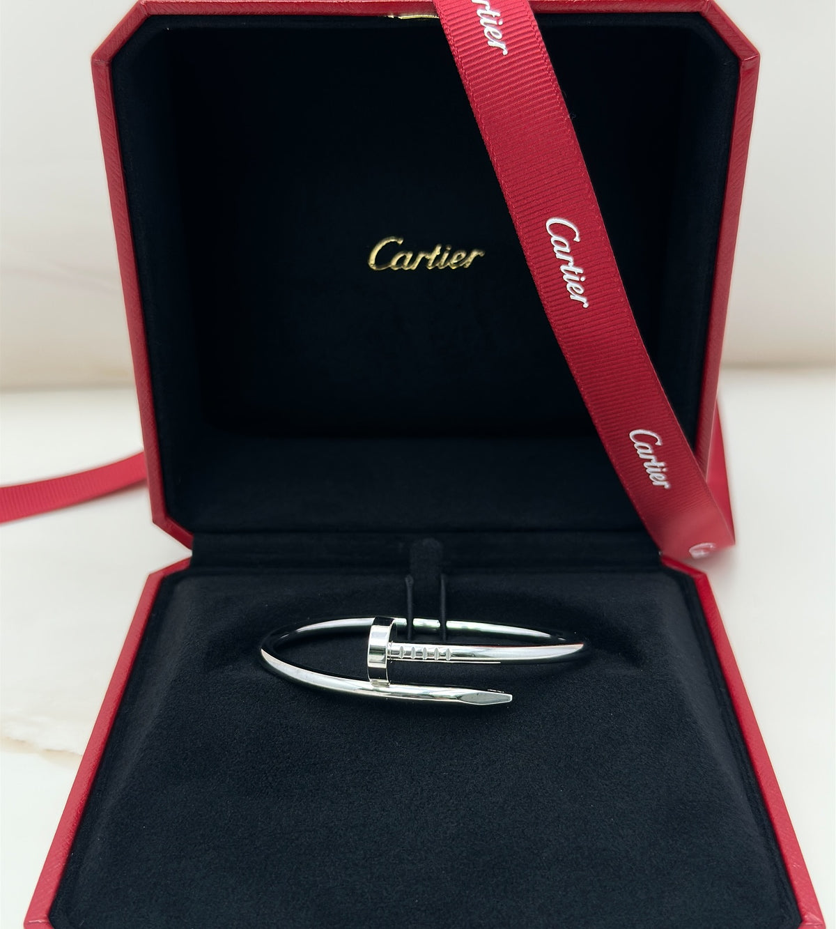 Silver Nail Motif Bangle