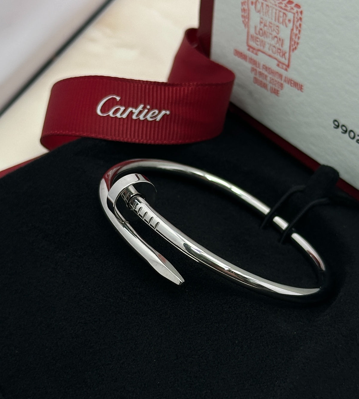 Silver Nail Motif Bangle