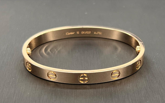 Classic Rose Gold Screw Motif Bangle