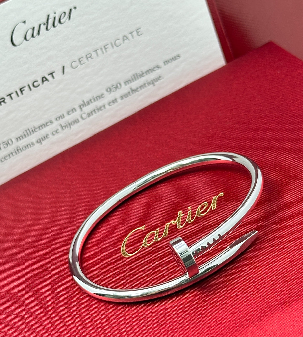 Silver Nail Motif Bangle