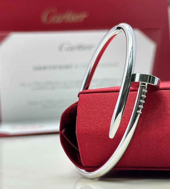 Silver Nail Motif Bangle