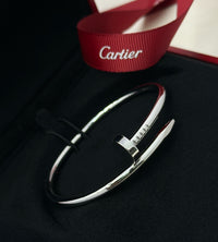 Silver Nail Motif Bangle