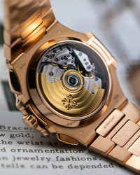 Nautilus 5980 Inspired Rose Gold Chronograph