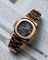 Nautilus 5980 Inspired Rose Gold Chronograph