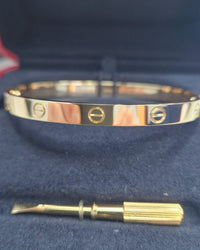 Gold Screw-Lock Bangle Set