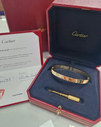 Gold Screw-Lock Bangle Set