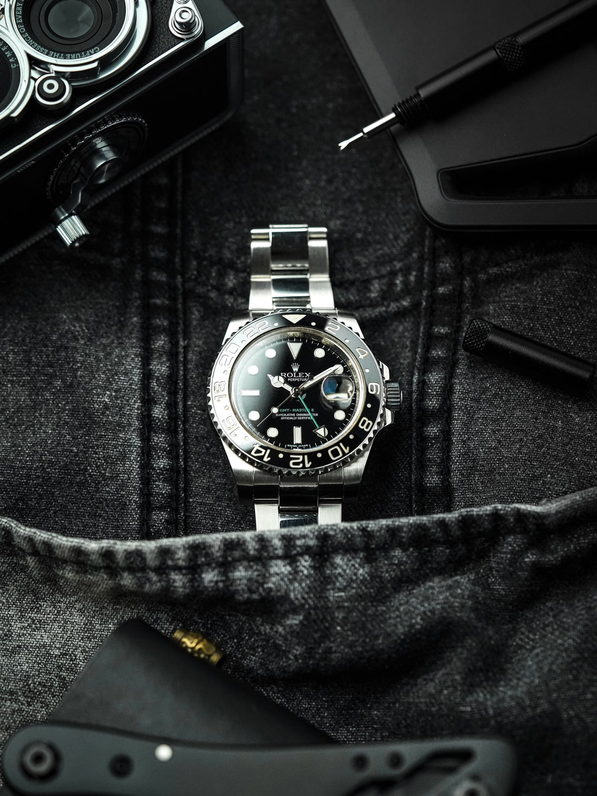 GMT-Master II Sprite Inspired Watch – Black & Green Edition