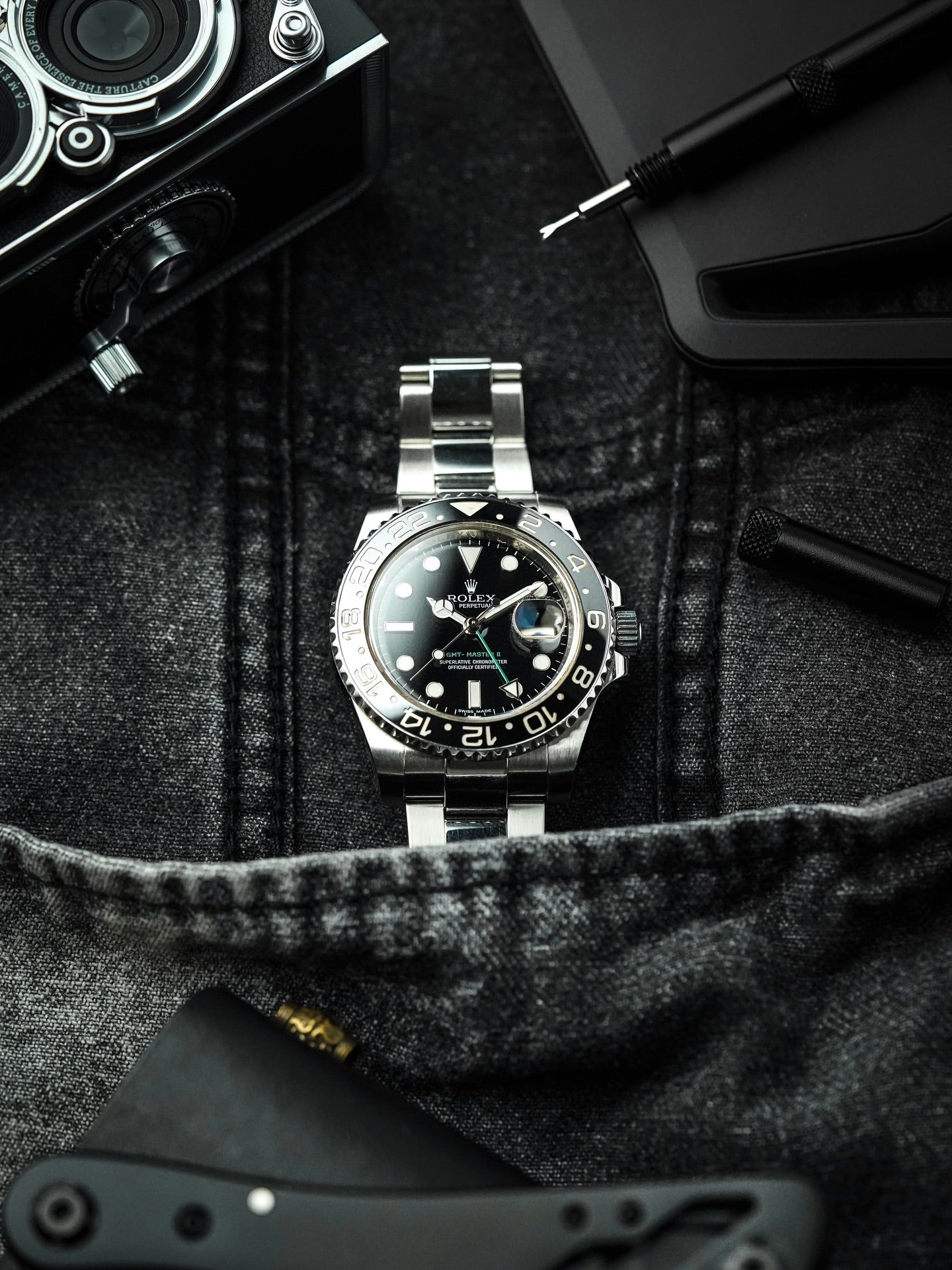 GMT-Master II Sprite Inspired Watch – Black & Green Edition