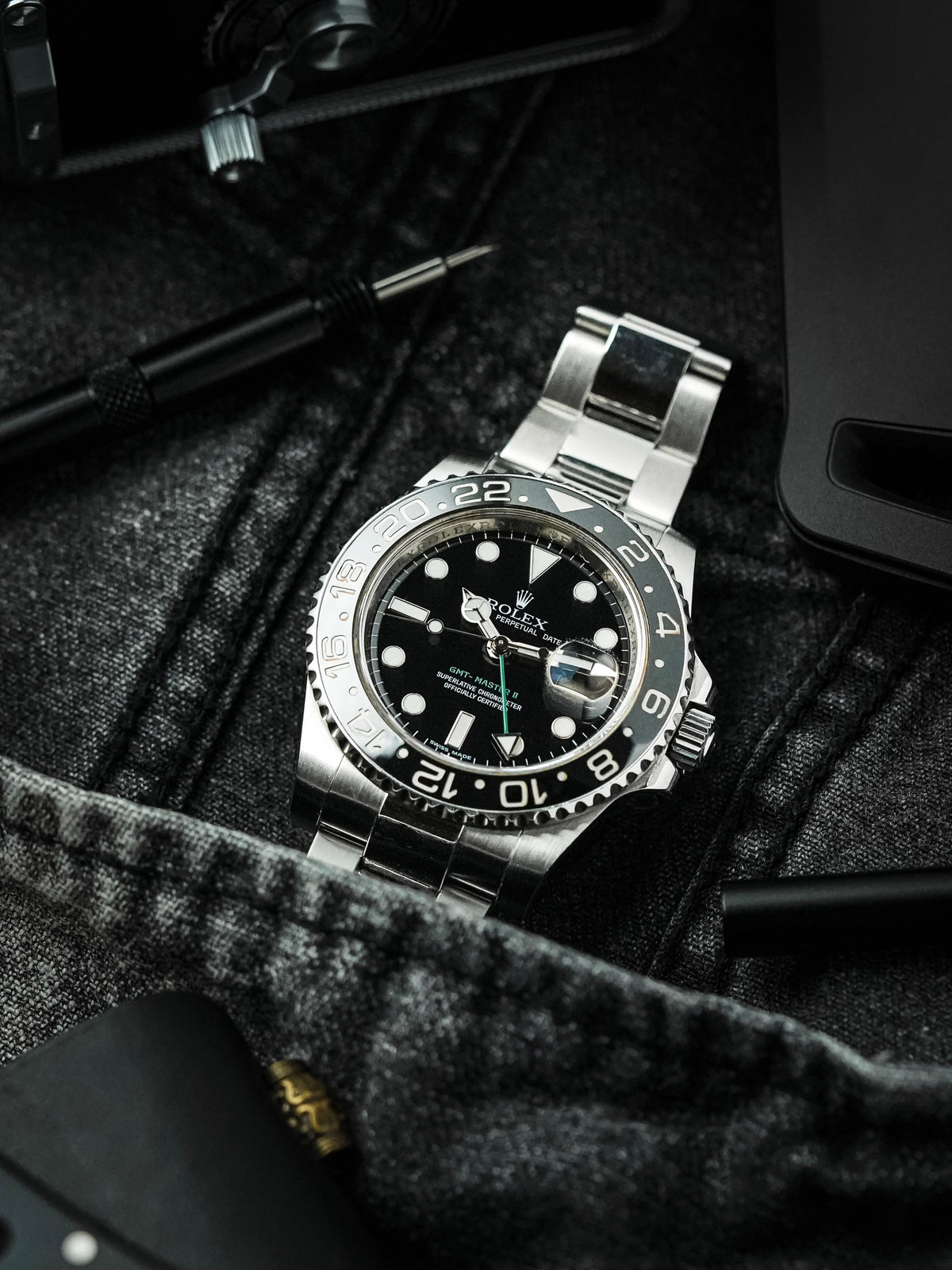 GMT-Master II Sprite Inspired Watch – Black & Green Edition