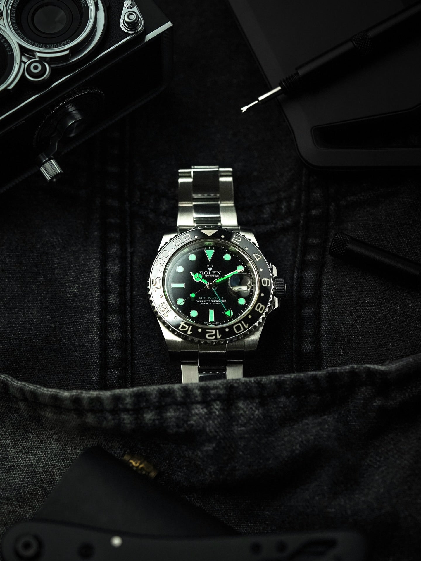 GMT-Master II Sprite Inspired Watch – Black & Green Edition