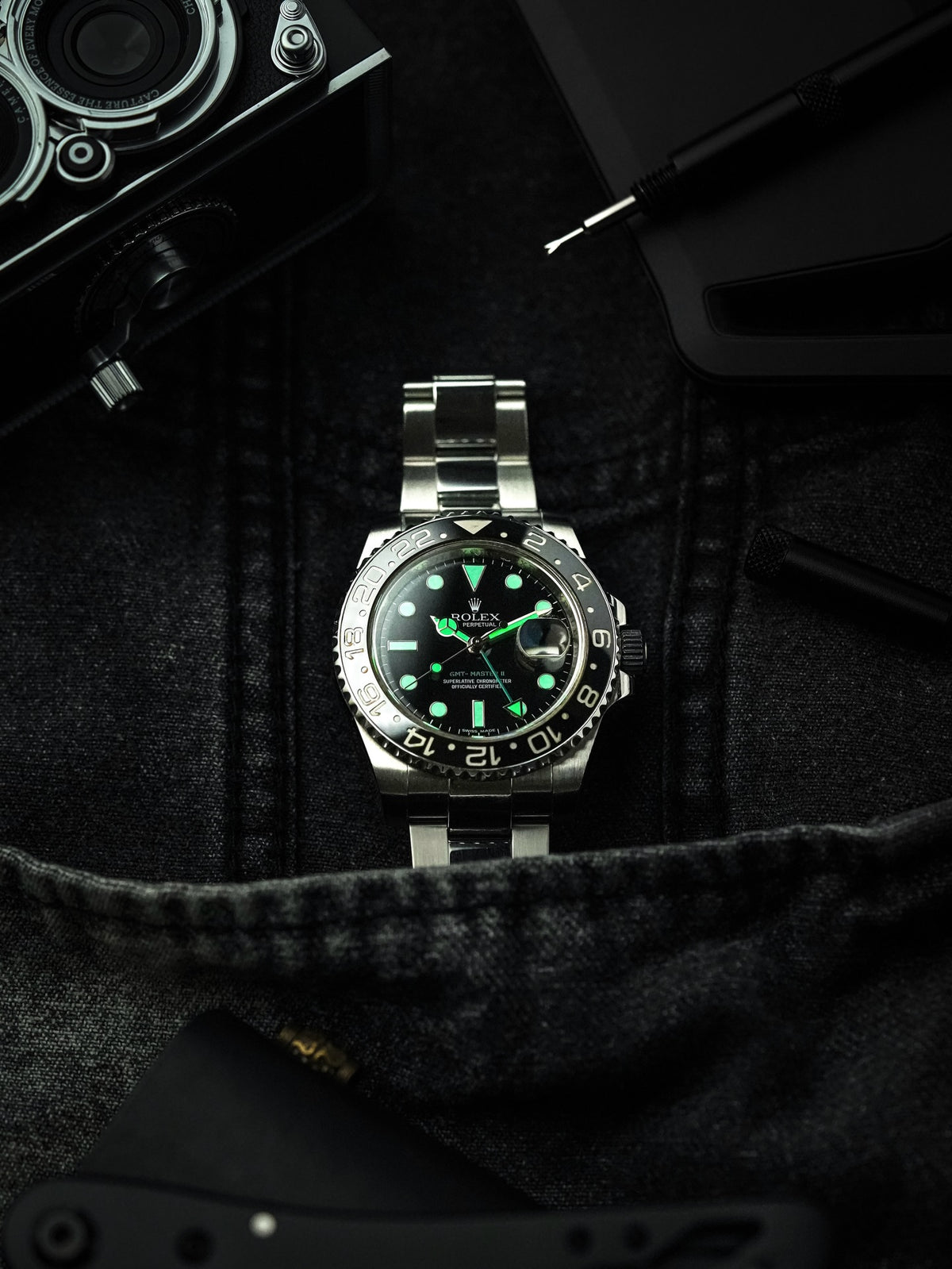 GMT-Master II Sprite Inspired Watch – Black & Green Edition