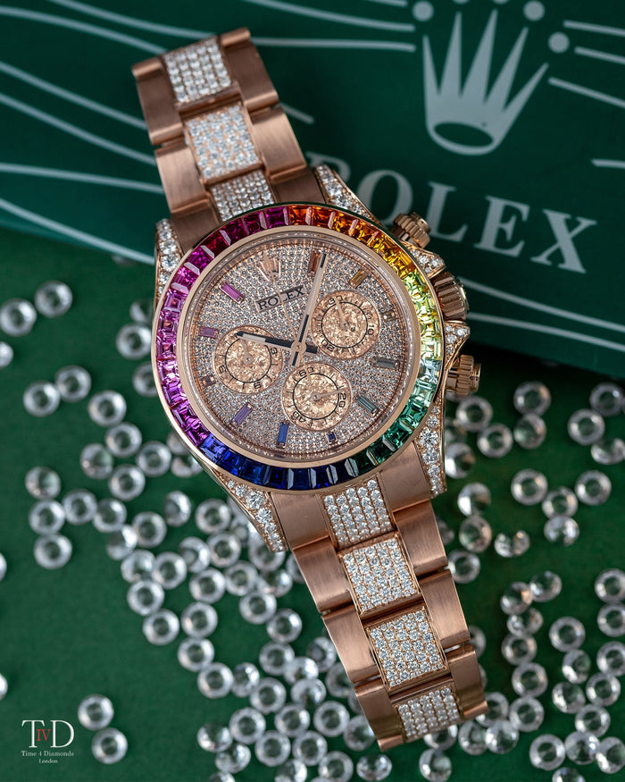Rolex Cosmograph Daytona "Rainbow" in 18k Everose Gold