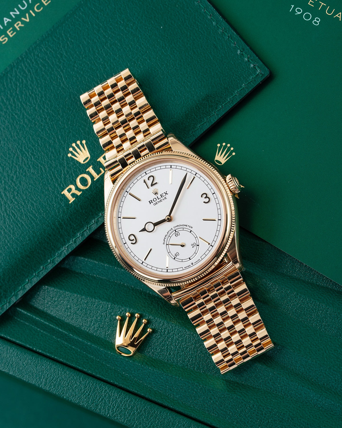 Rolex Perpetual 1908 in 18k Yellow Gold