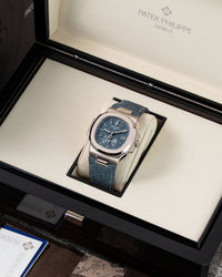 Patek Philippe Nautilus Flyback Chronograph 18k White Gold